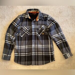 🩶♠️ Men Realtree Fleece Sherpa Lined Jacket Sweater Gray Black M Gorpcore EUC